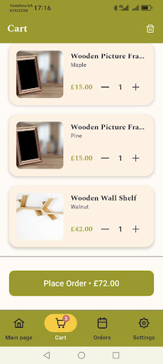 Woodworking articles section